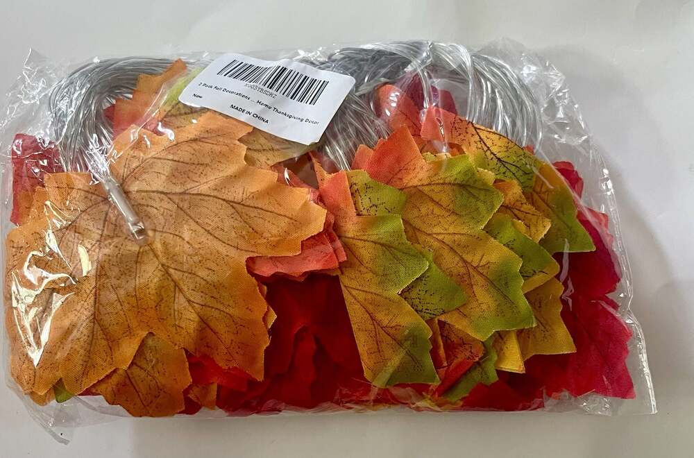 2 Pack Fall Maple Leaf LED String Lights Thanksgiving Decor
